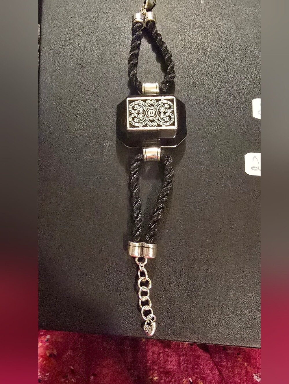 Brighton Scroll Square Medallion rope bracelet featuring an intricate